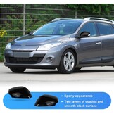 Spiegelkappen Renault Megane MK3 (2008-2016) Zwart ABS | Set links & rechts | Sportief design, kras- & stofbescherming