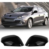 Spiegelkappen Renault Megane MK3 (2008-2016) Zwart ABS | Set links & rechts | Sportief design, kras- & stofbescherming