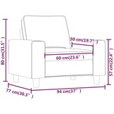 VidaXL Fauteuil Stof Taupe 60 cm Breed - 41% Korting