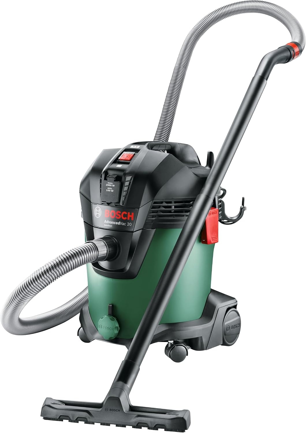 Bosch Home And Garden AdvancedVac 20, Nat- En Droogzuiger (1200 W, 20 L, In Doos), Groen