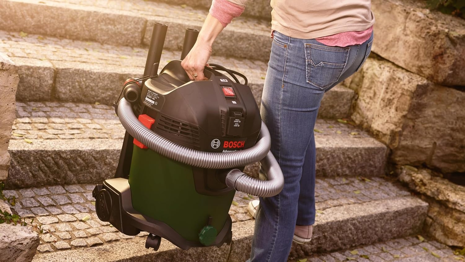 Bosch Home And Garden AdvancedVac 20, Nat- En Droogzuiger (1200 W, 20 L, In Doos), Groen