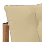 vidaXL 3 st Buitenzitmiddelsofa Massief acaciahout en Textilene Stof
