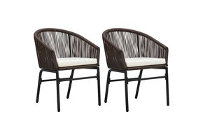 vidaXL Tuinstoelen PE-rattan Bruin - Set van 2 (47% Korting)