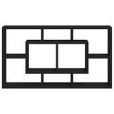vidaXL Wandschap 8 vakken zwart