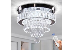 LED Kroonluchter Kristal 30cm | Dimbaar, 3 Kleuren | 34% Korting