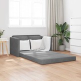 vidaXL Slaapbank vloermodel 2-in-1 122x204x55 cm fluweel donkergrijs