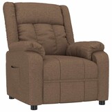 vidaXL Fauteuil verstelbaar stof bruin