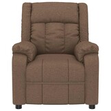 vidaXL Fauteuil verstelbaar stof bruin