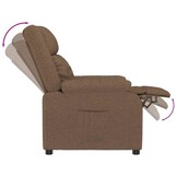 vidaXL Fauteuil verstelbaar stof bruin