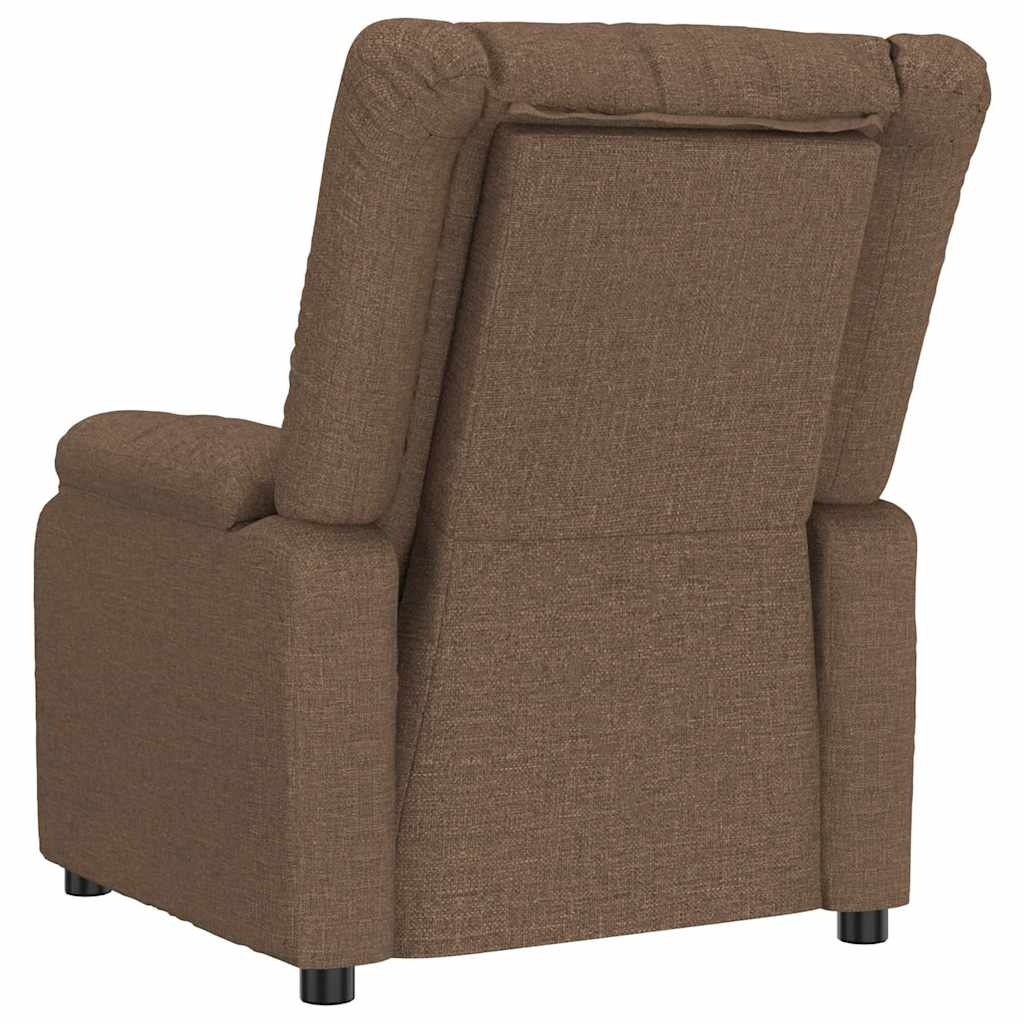 vidaXL Fauteuil verstelbaar stof bruin