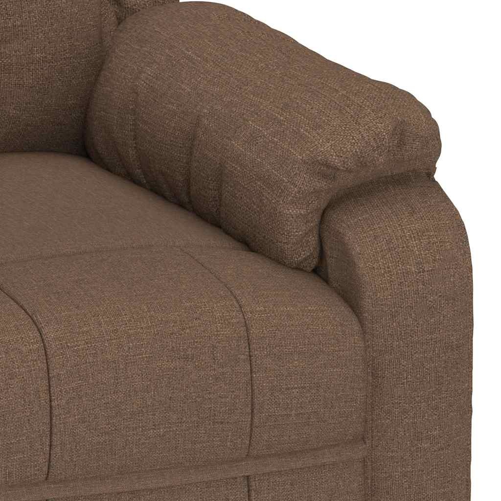 vidaXL Fauteuil verstelbaar stof bruin