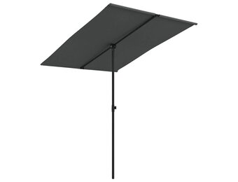 vidaXL Parasol met aluminium paal 2x1,5 m antracietkleurig