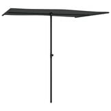 vidaXL Parasol met aluminium paal 2x1,5 m antracietkleurig