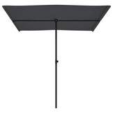 vidaXL Parasol met aluminium paal 2x1,5 m antracietkleurig