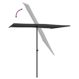 vidaXL Parasol met aluminium paal 2x1,5 m antracietkleurig