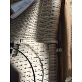 vidaXL Tuinstoelen 2 st verstelbaar met kussens poly rattan beige