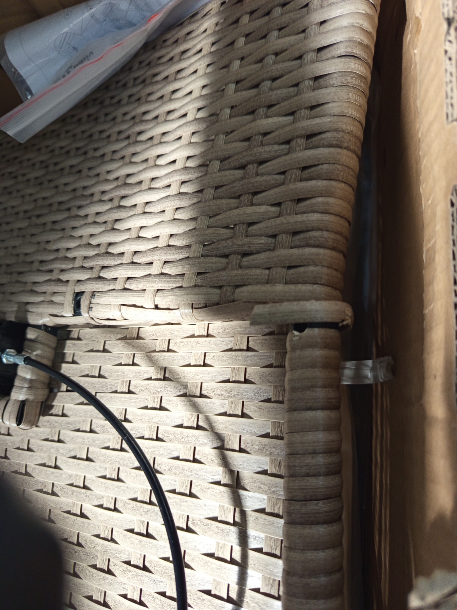 vidaXL Tuinstoelen 2 st verstelbaar met kussens poly rattan beige
