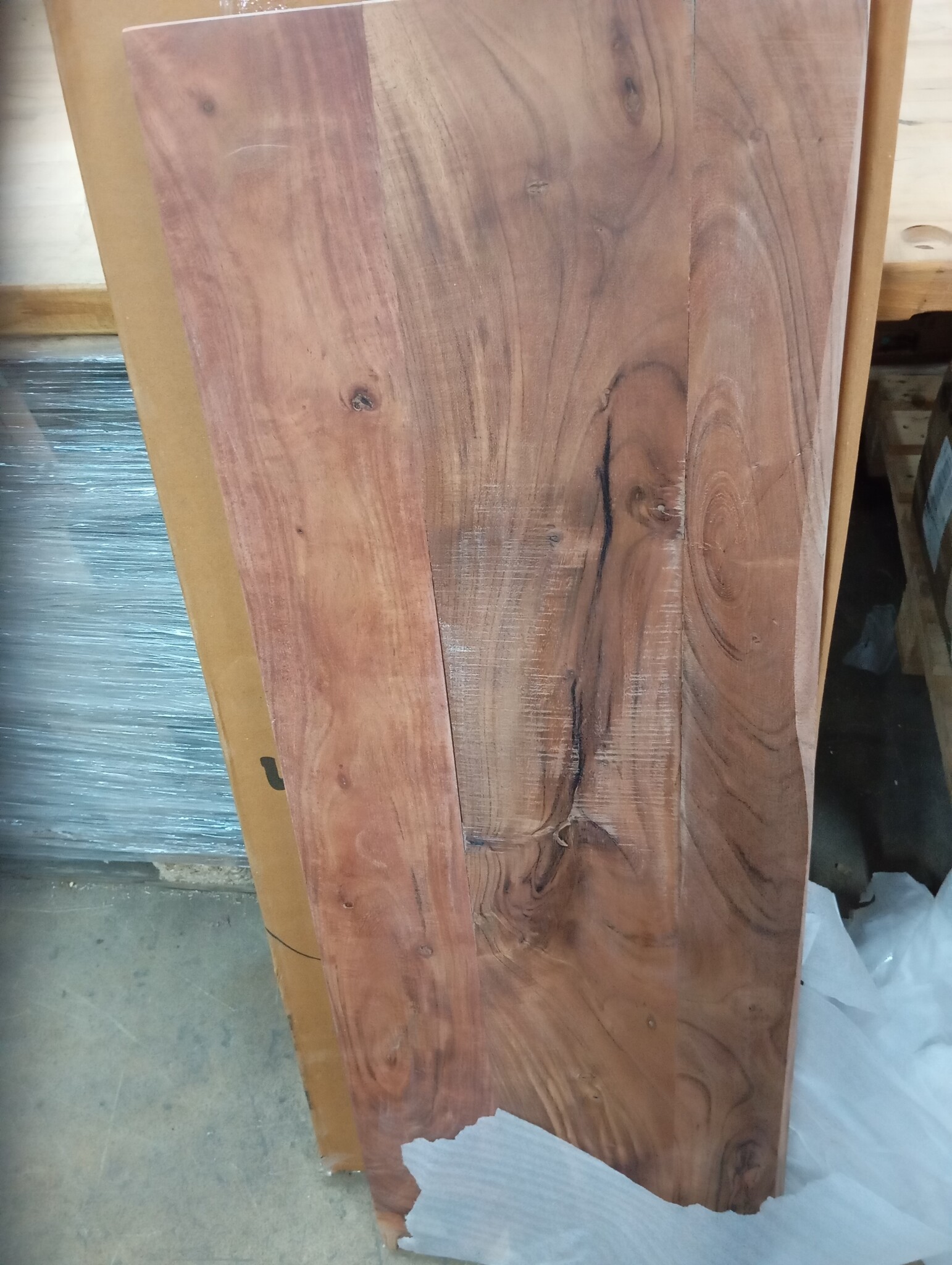 vidaXL Tafelblad rechthoekig natuurlijke rand 110x40x3,8 cm acaciahout