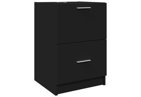 vidaXL Wastafelkast 40x37x59 cm Bewerkt Hout Zwart - 34% Korting
