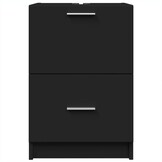 vidaXL Wastafelkast 40x37x59 cm bewerkt hout zwart
