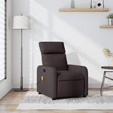 Verstelbare Massagestoel Stof Donkerbruin - 35% Korting