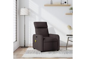 Verstelbare Massagestoel Stof Donkerbruin - 35% Korting
