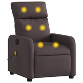Verstelbare Massagestoel Stof Donkerbruin - 35% Korting