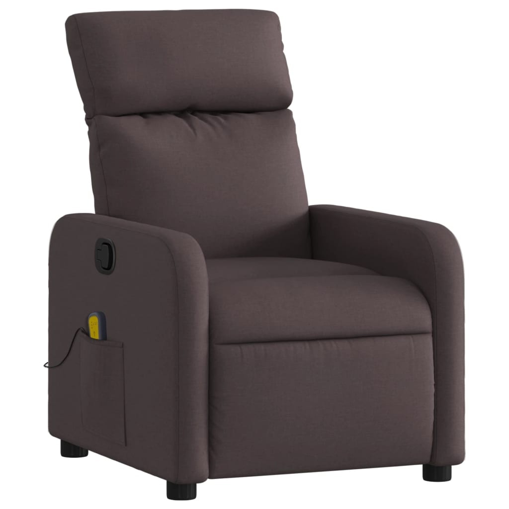 Verstelbare Massagestoel Stof Donkerbruin - 35% Korting