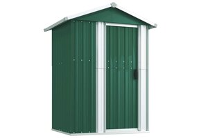 VidaXL Tuinschuur 126x97,5x177 cm Staal Groen - 35% Korting