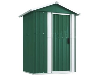VidaXL Tuinschuur 126x97,5x177 cm Staal Groen - 35% Korting