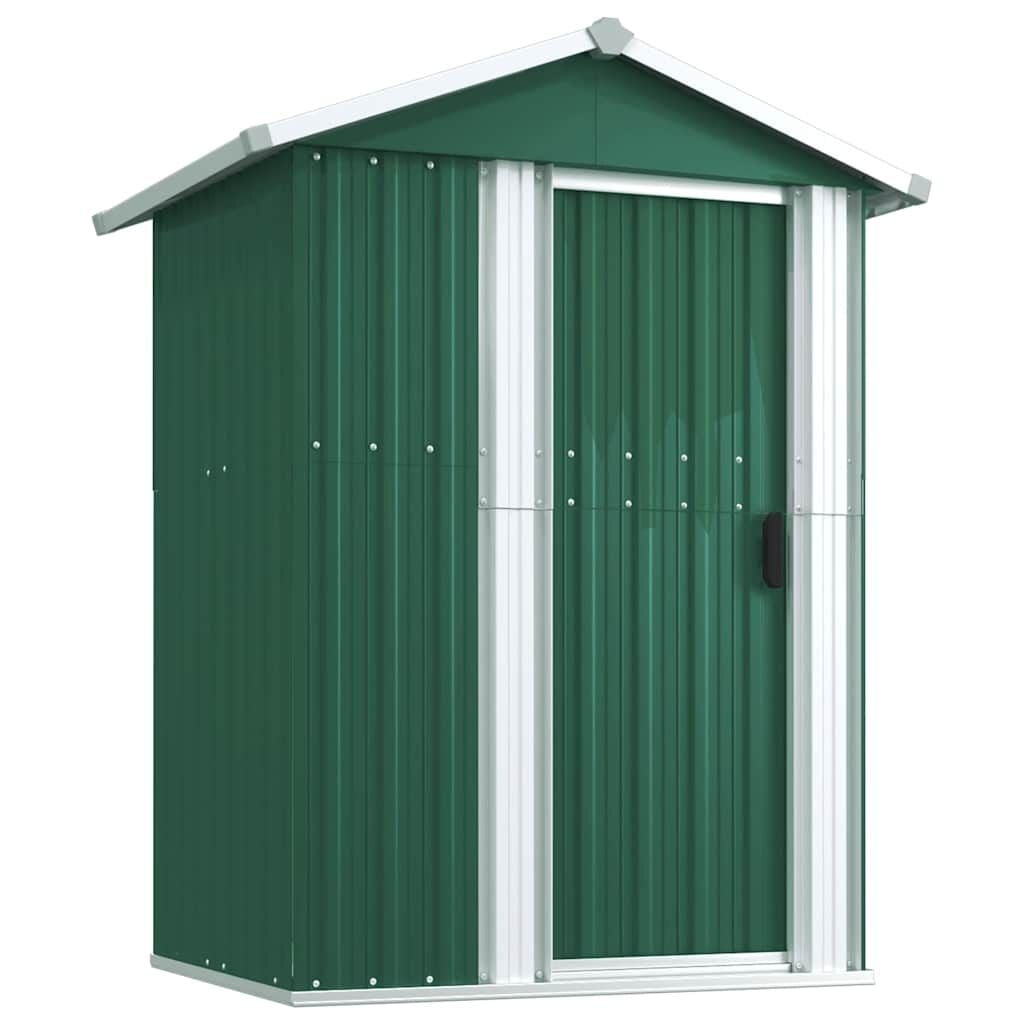VidaXL Tuinschuur 126x97,5x177 cm Staal Groen - 35% Korting