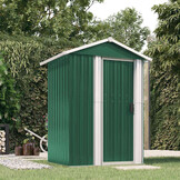 VidaXL Tuinschuur 126x97,5x177 cm Staal Groen - 35% Korting