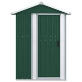 VidaXL Tuinschuur 126x97,5x177 cm Staal Groen - 35% Korting