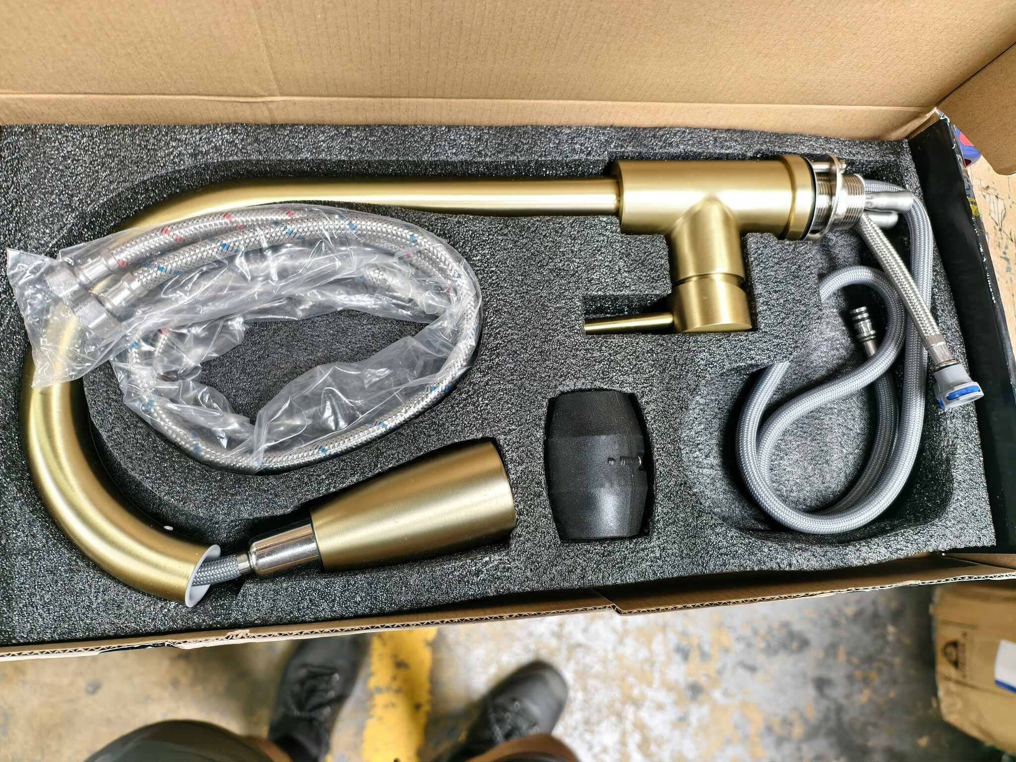 Goudkleurige Keukenkraan Uittrekbaar (82cm) Messing 49% Korting