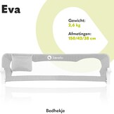 Opvouwbaar Bedhekje 150x42 cm Grey Melange - 34% Korting