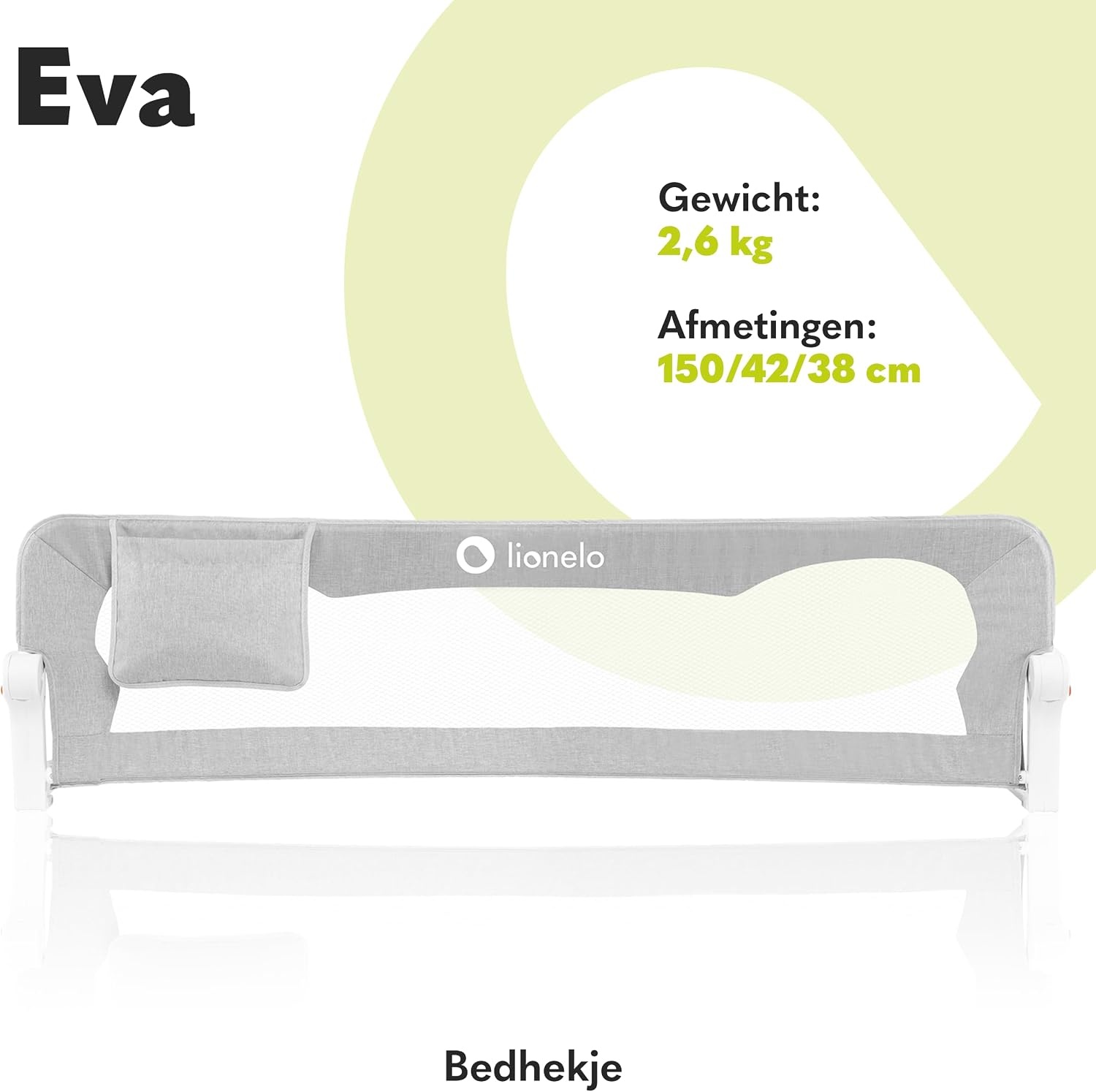 Opvouwbaar Bedhekje 150x42 cm Grey Melange - 34% Korting
