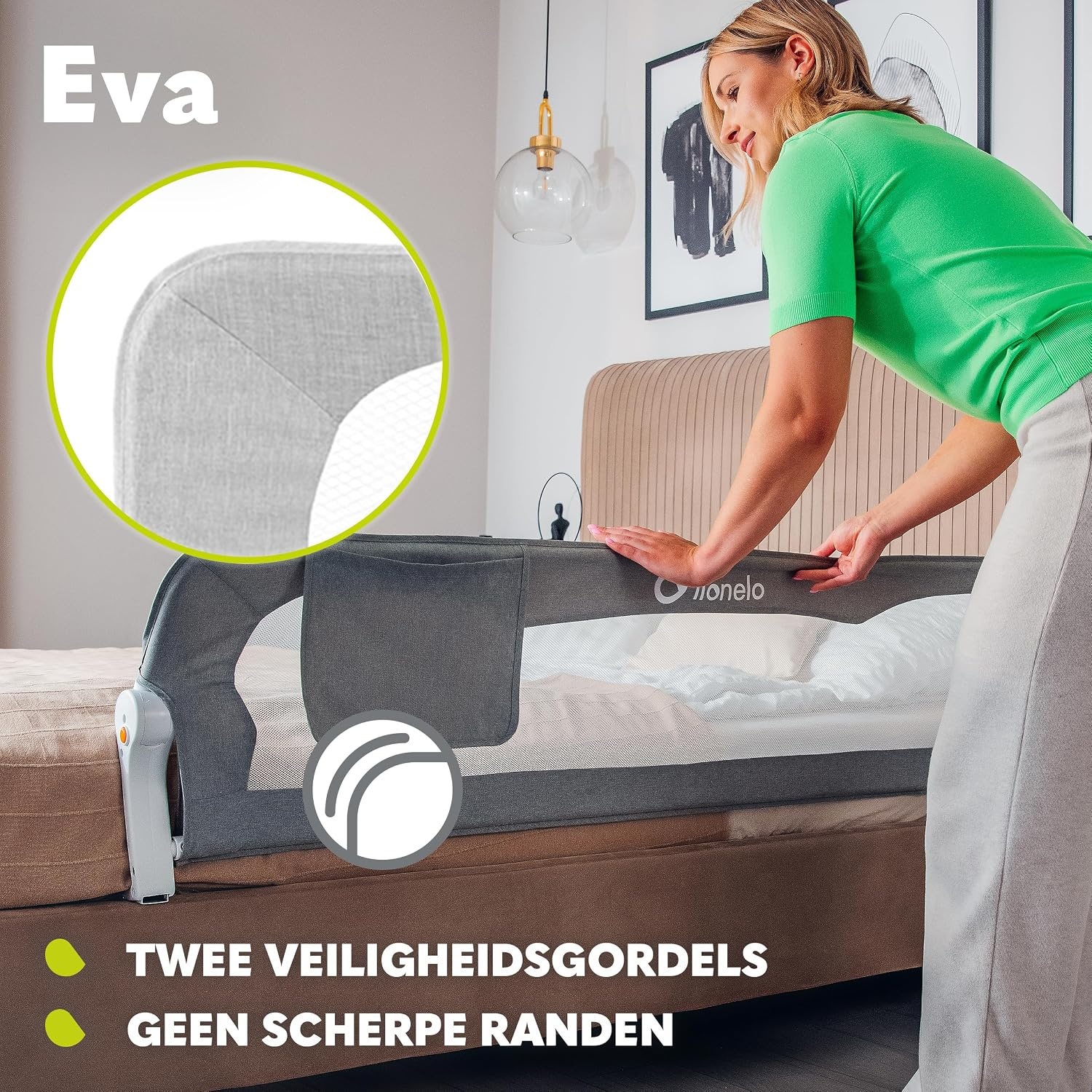 Opvouwbaar Bedhekje 150x42 cm Grey Melange - 34% Korting