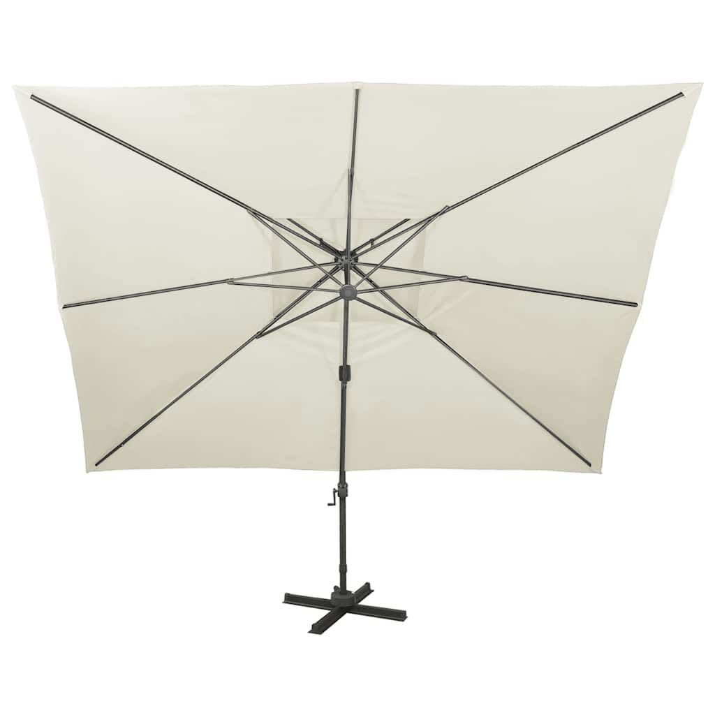 Zweefparasol Dubbele Bovenkant Zand 400x300 cm - 35% Korting