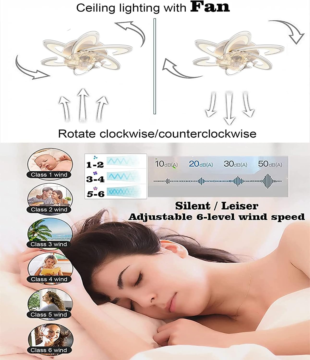 Plafondventilator Zwart 67cm met Dimbare LED & Kleurtemperatuur | 54% Korting