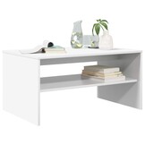 Moderne Salontafel Wit Bewerkt Hout - 80x50x40cm - 34% Korting