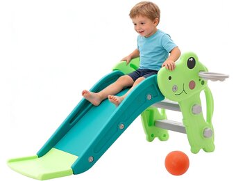Peuterglijbaan 3-in-1 met Basketbalring - 55% Korting!