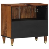Wastafelkast Honingbruin 62x33x58 cm Massief Mango Hout - 34% Korting