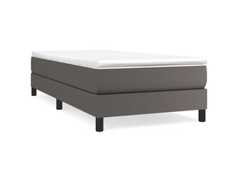 vidaXL Boxspring Bed Kunstleer Grijs 80x200 cm - 34% Korting!