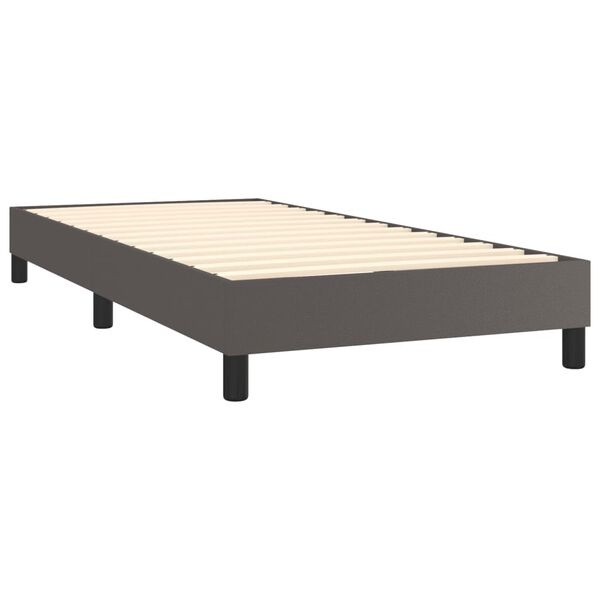 vidaXL Boxspring Bed Kunstleer Grijs 80x200 cm - 34% Korting!