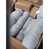 vidaXL Loungeset 3-delig Grenenhout met Grijze Kussens - 60% Korting