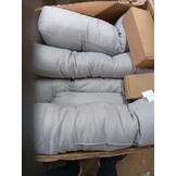 vidaXL Loungeset 3-delig Grenenhout met Grijze Kussens - 60% Korting