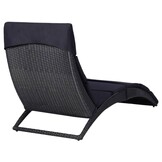 vidaXL Ligbed Poly Rattan Zwart 34% Korting