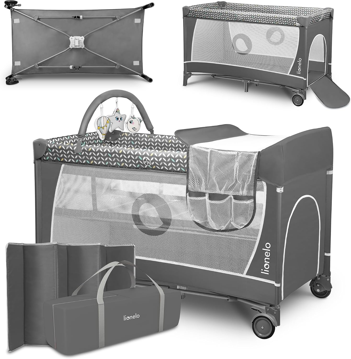 Lionelo Flower Reiswieg & Box Grey Scandi 35% Korting