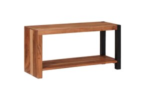 Boekenkast Massief Acaciahout Bruin/Zwart 80x30x40 cm - 46% Korting