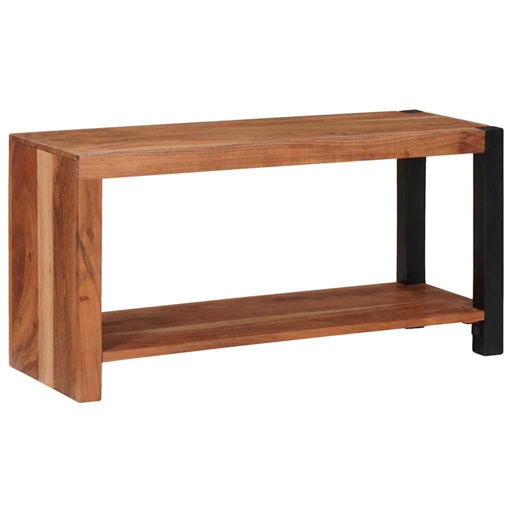 Boekenkast Massief Acaciahout 80x30x40cm Bruin/Zwart - 34% Korting